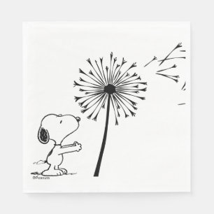 Snoopy With Dandelion Napkins
