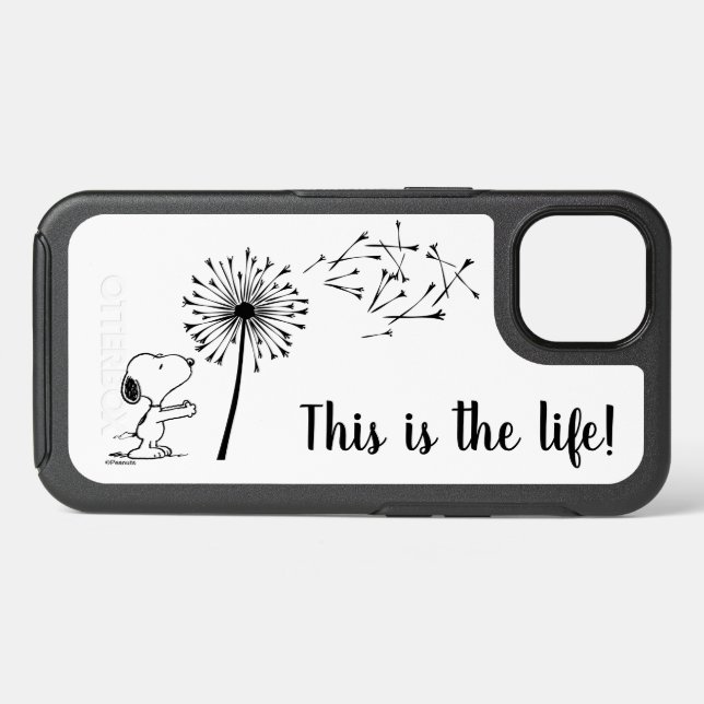 Snoopy With Dandelion Otterbox iPhone Case (Back Horizontal)