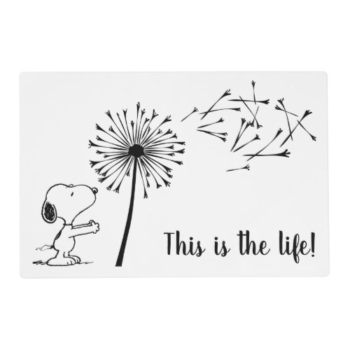 Snoopy With Dandelion Placemat