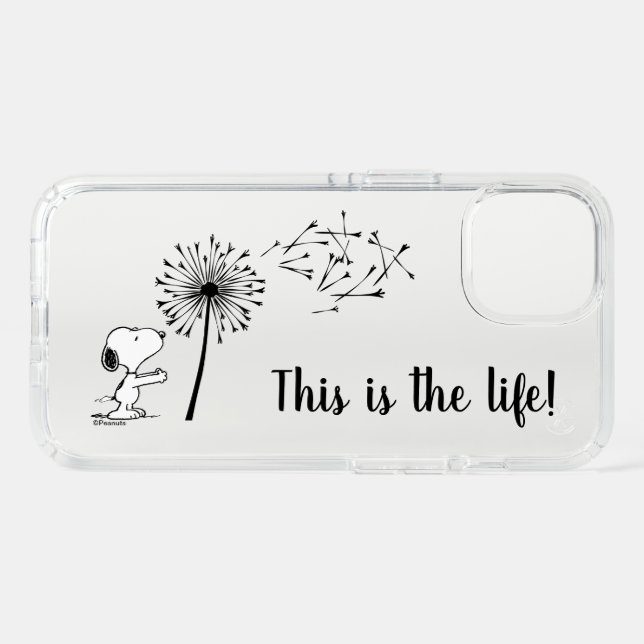Snoopy With Dandelion Speck iPhone 13 Case (Front Horizontal)
