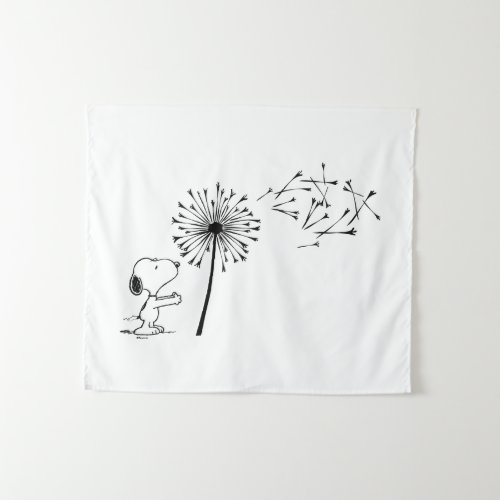 Snoopy With Dandelion Tapestry