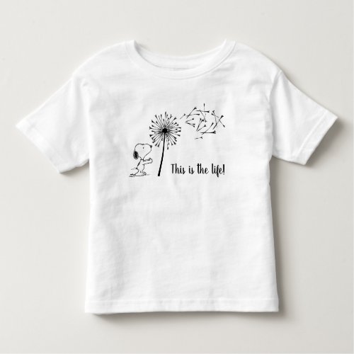 Snoopy With Dandelion Toddler T_shirt