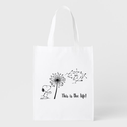 Snoopy With Dandelion Tote Bag