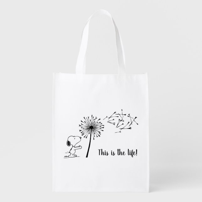 Snoopy With Dandelion Tote Bag (Front)