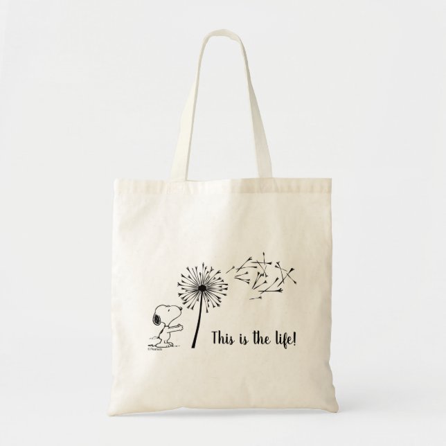 Snoopy With Dandelion Tote Bag (Front)