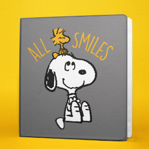 Snoopy & Woodstock - All Smiles 3 Ring Binder