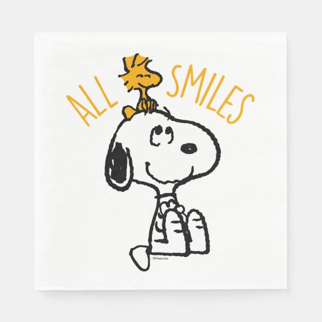 Snoopy & Woodstock - All Smiles Napkins (Front)