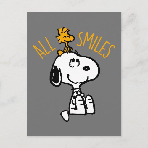 Snoopy  Woodstock _ All Smiles Postcard
