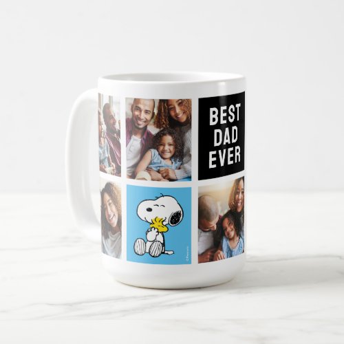 Snoopy  Woodstock  Best Dad Ever Collage Coffee Mug