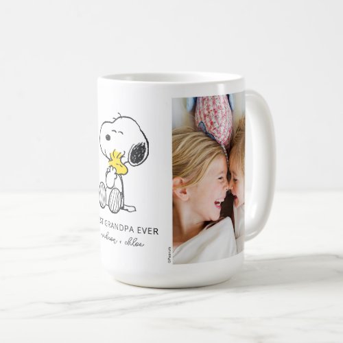 Snoopy  Woodstock  Best Grandpa _ Photo Coffee Mug