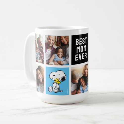 Snoopy  Woodstock  Best Mom Ever Collage Coffee Mug