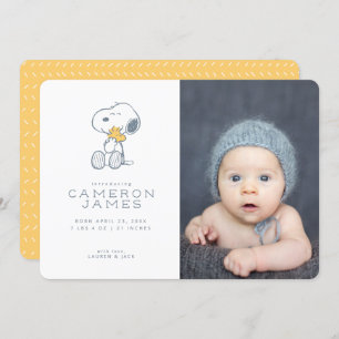 Snoopy & Woodstock Birth Announcement