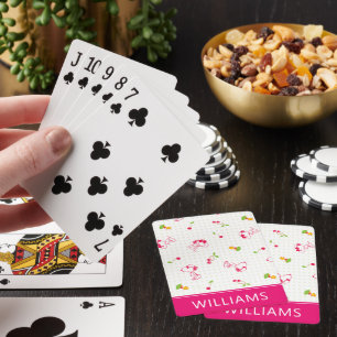 Snoopy & Woodstock Cherry Pattern Playing Cards