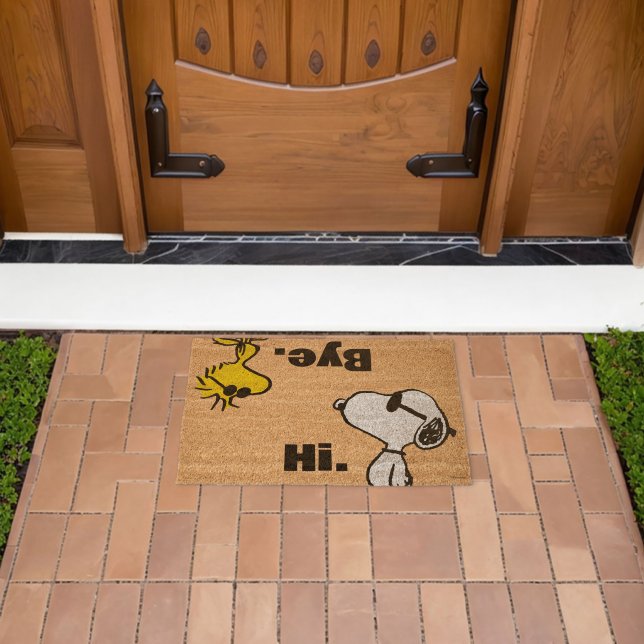 Snoopy & Woodstock Cool Hi | Bye Fiber Doormat (Insitu (Outdoor))