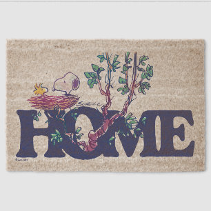 Snoopy & Woodstock Cozy Nesting Fiber Doormat