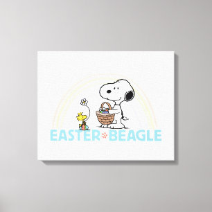 Snoopy & Woodstock - Easter Beagle Canvas Print