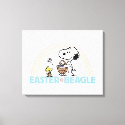 Snoopy  Woodstock _ Easter Beagle Canvas Print