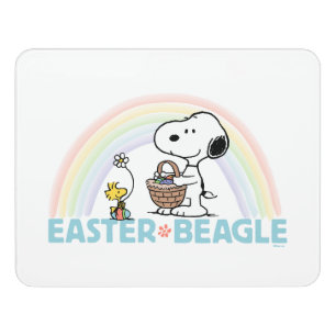 Snoopy & Woodstock - Easter Beagle Door Sign