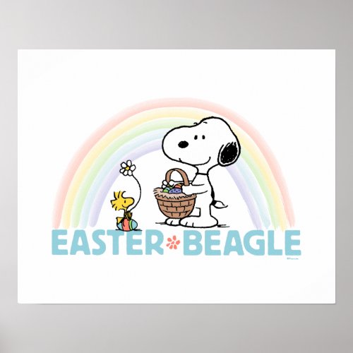 Snoopy  Woodstock _ Easter Beagle Poster