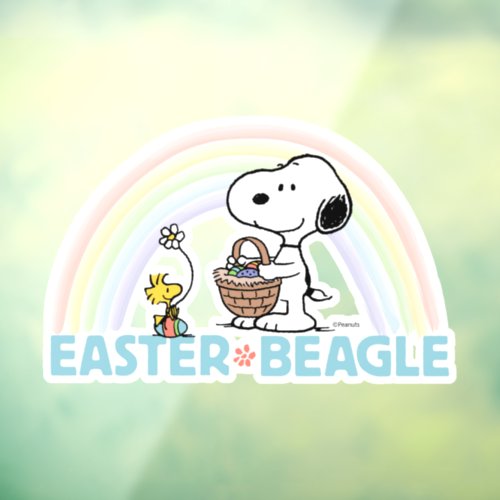 Snoopy  Woodstock _ Easter Beagle Window Cling