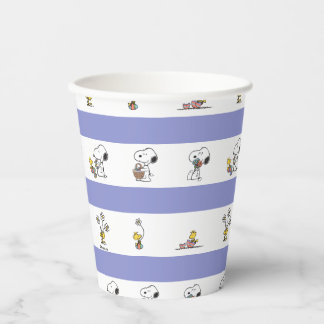Snoopy & Woodstock Easter Stripe Pattern Paper Cups