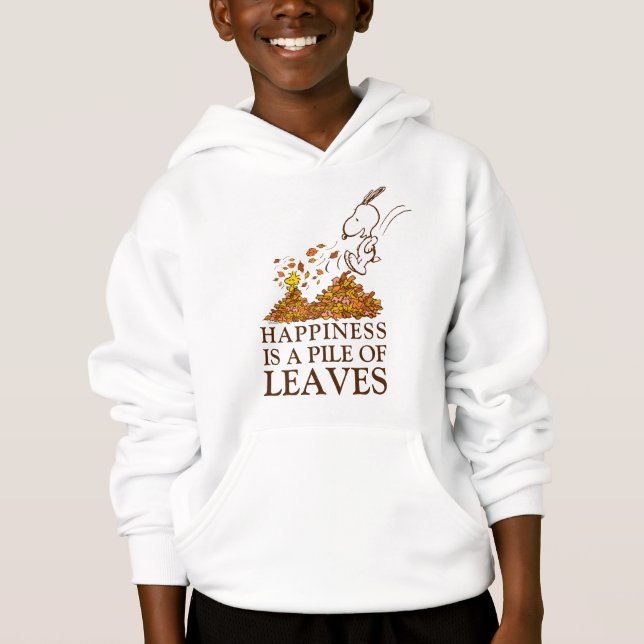 Snoopy & Woodstock Fall Leaves Hoodie (Front)
