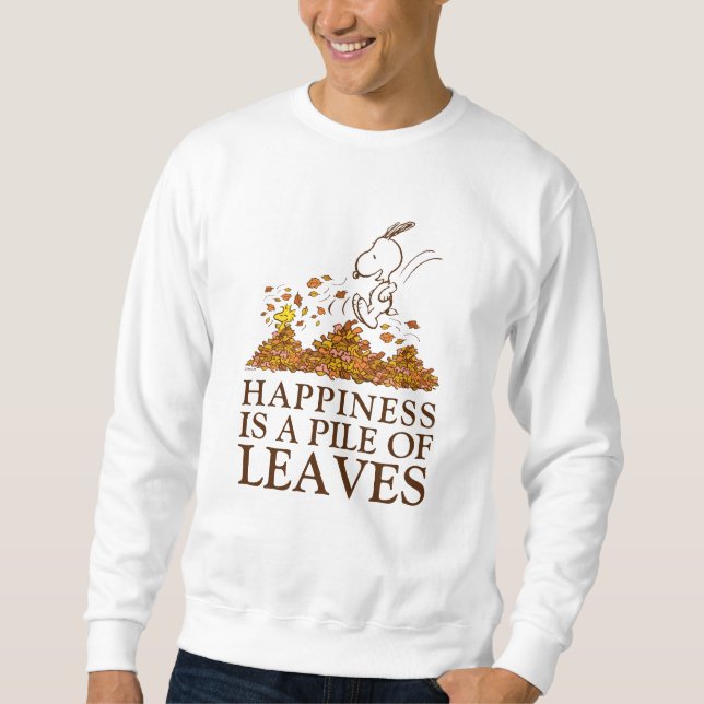 Snoopy & Woodstock Fall Leaves Sweatshirt (Front)