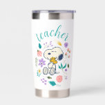 Snoopy & Woodstock Flower Hug Teacher Insulated Tumbler<br><div class="desc">If you are a Teacher you will use with pride. If you have a special Teacher in your life this could be that awesome gift.</div>