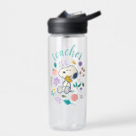 Snoopy & Woodstock Flower Hug Teacher Water Bottle<br><div class="desc">If you are a Teacher you will use with pride. If you have a special Teacher in your life this could be that awesome gift.</div>