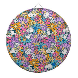 Snoopy & Woodstock Flower Pattern Dart Board