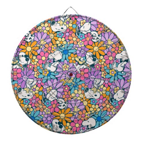 Snoopy  Woodstock Flower Pattern Dart Board