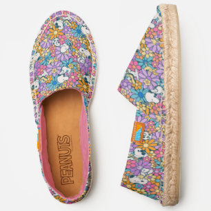 Snoopy & Woodstock Flower Pattern Espadrilles