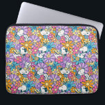 Snoopy & Woodstock Flower Pattern Laptop Sleeve<br><div class="desc">Check out this groovy Peanuts pattern featuring Snoopy and Woodstock.</div>