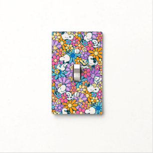 Snoopy & Woodstock Flower Pattern Light Switch Cover