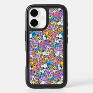 Snoopy & Woodstock Flower Pattern iPhone 16 Case