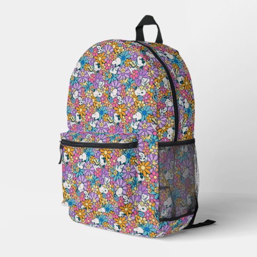 Snoopy  Woodstock Flower Pattern Printed Backpack