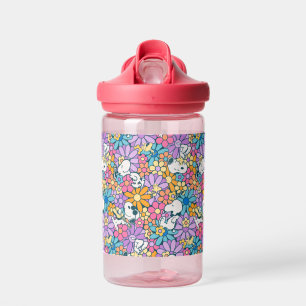 Snoopy & Woodstock Flower Pattern Water Bottle