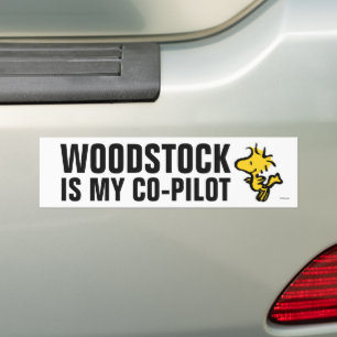 Snoopy & Woodstock Fun & Flowers Bumper Sticker