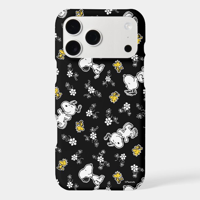 Snoopy & Woodstock Fun & Flowers Case-Mate iPhone Case (Back)