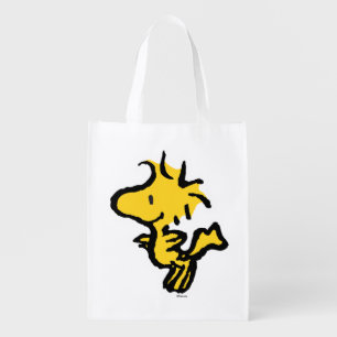 Snoopy & Woodstock Fun & Flowers Grocery Bag