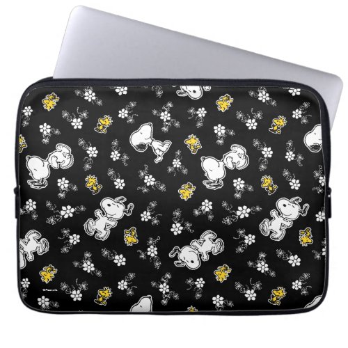 Snoopy  Woodstock Fun  Flowers Laptop Sleeve