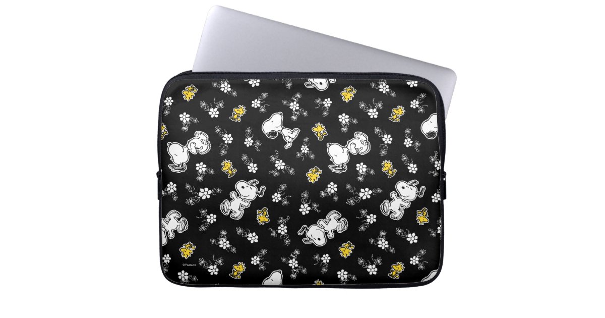 Snoopy & Woodstock Fun & Flowers Laptop Sleeve | Zazzle