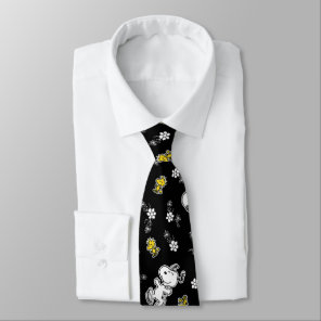 Snoopy & Woodstock Fun & Flowers Neck Tie