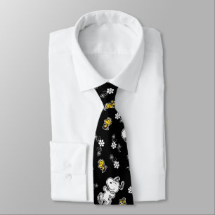 Snoopy & Woodstock Fun & Flowers Neck Tie