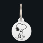 Snoopy & Woodstock Fun & Flowers Pet ID Tag<br><div class="desc">Take a look at this super cute design featuring Snoopy & Woodstock stopping to smell the flowers.</div>