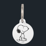 Snoopy & Woodstock Fun & Flowers Pet ID Tag<br><div class="desc">Take a look at this super cute design featuring Snoopy & Woodstock stopping to smell the flowers.</div>