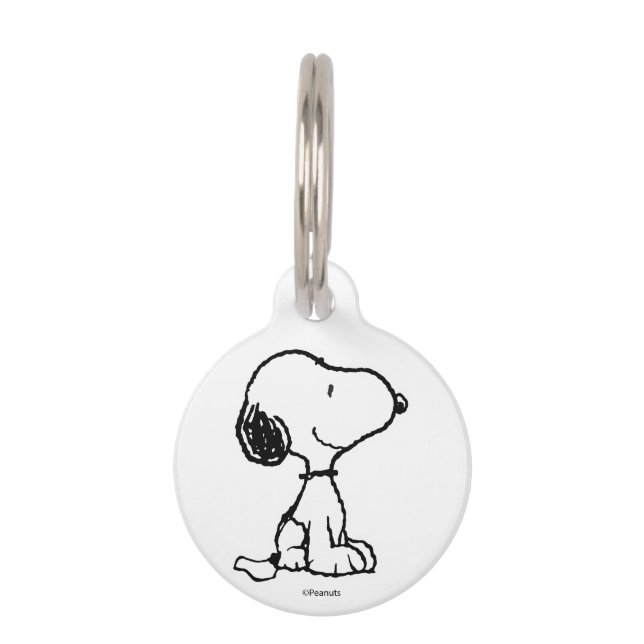 Snoopy & Woodstock Fun & Flowers Pet ID Tag (Front)