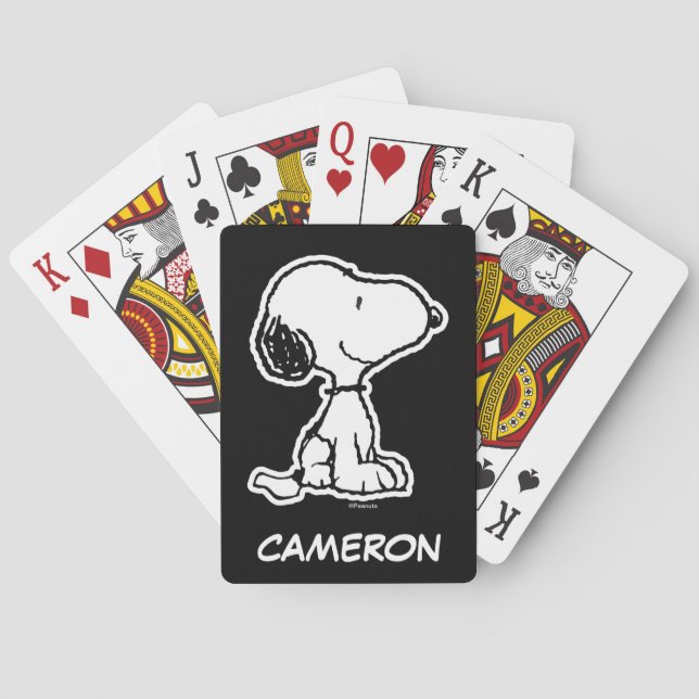Snoopy & Woodstock Fun & Flowers Playing Cards (Back)