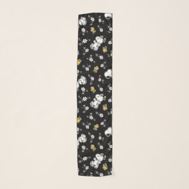 Snoopy & Woodstock Fun & Flowers Scarf (Front)