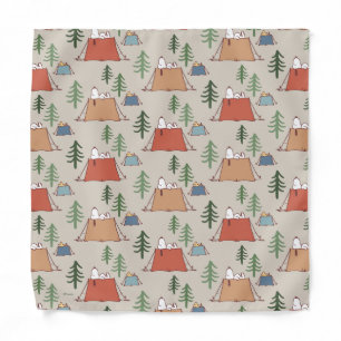 Snoopy & Woodstock Go Camping Pattern Bandana